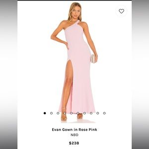 NBD Evan Gown in Rose Pink
